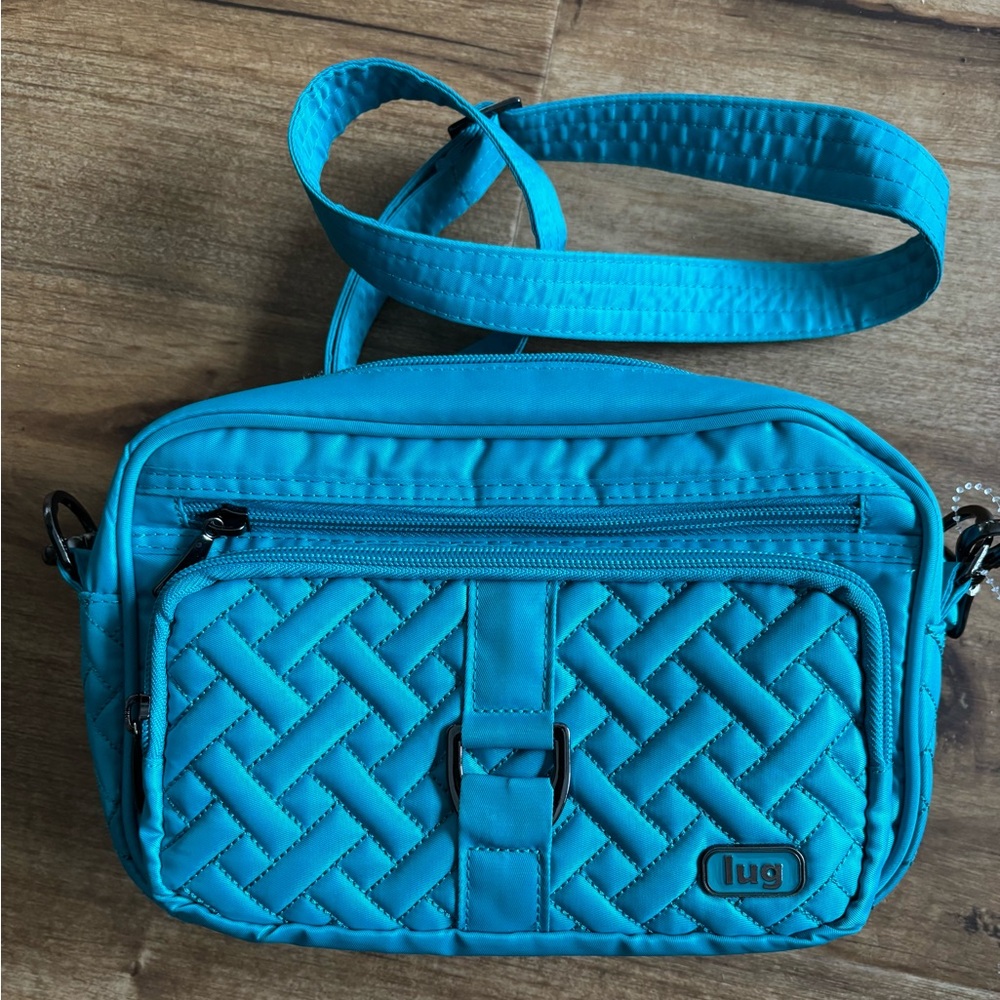 lug Carousel Teal Quilted Crossbody Messenger Bag just reduced from $42